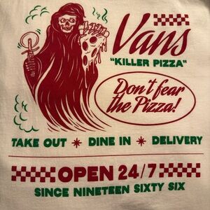 Vans men’s size Medium pizza t-shirt